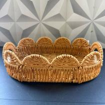 Cesta bandeja de bambu multiuso organizadora para cozinha decorativa Lyor marrom bandeija cesto cantinho do café servir Cesta bandeja de bambu multiuso organizadora para cozinha decorativa Lyor marrom bandeija cesto cantinho do café servir