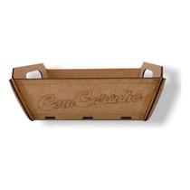 Cesta Bandeja em MDF para Kit Presente e Organização 24x17x7cm Cesta Bandeja em MDF para Kit Presente e Organização 24x17x7cm