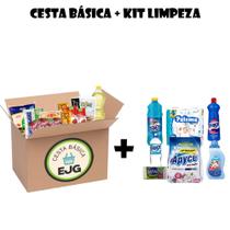Cesta Básica Completa 10 Itens + Kit Limpeza Premium