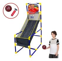 Cesta basquete infantil completo com bola e inflador bw253