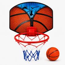 Cesta Basquete Infantil Kit Tabela Aro Bola Para Porta