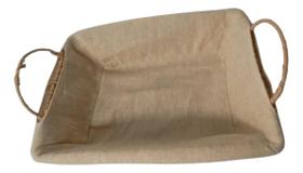 Cesta C/alça Em Papel Retangular C/forro Em Tecido