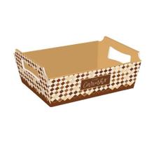 Cesta Cartão Tons de Chocolate 18x13x7,5cm 13004681 Cesta Cartão Tons de Chocolate 18x13x7,5cm 13004681