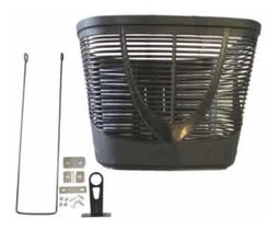 Cesta Cestinha Plástico Para Bicicleta 20 A 26 Grande Preta