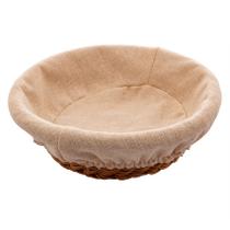 Cesta Cesto Redondo De Rattan C/ Forro Em Tecido 21x7 CM