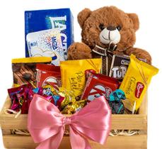 Cesta Chocolates e Pelucia Cesta Chocolates e Pelucia