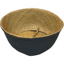 Cesta com Alça Decorativo em Palha 32cm