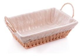Cesta Com Alça Retangular Com Forro Em Tecido 29cm Wolff
