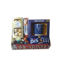 Cesta com Caneca Super Pai, Presente para os Pais com Ferrero