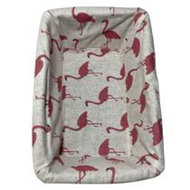 Cesta com Tecido Retangular Flamingo Grande 37cm - Mundiart