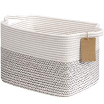 Cesta de almacenamiento de cuerda de algodón Goodpick 33x25x23 cm rectangular