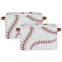 Cesta de armazenamento AUUXVA Baseball Stitches Laces Softball 2 unidades