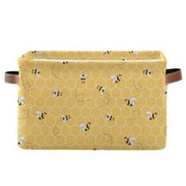 Cesta de armazenamento AUUXVA Yellow Animal Bee Honey Comb Large