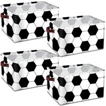 Cesta de Armazenamento Bin Bokon para Bolas Esportivas - Design de Futebol