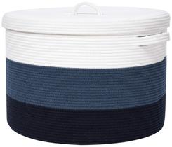 Cesta de Armazenamento Cottonphant Extra Grande (20x20x15in) com Tampa