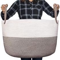 Cesta de armazenamento de berçário Luxury Little XXXL 100% algodão Rope