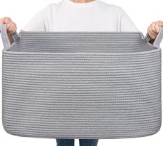 Cesta de armazenamento de brinquedos Goodpick Large 55x38x30cm cinza Cesta de armazenamento de brinquedos Goodpick Large 55x38x30cm cinza