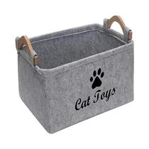 Cesta De Armazenamento De Brinquedos Para Animais De Estimação Em Feltro Dobrável De Grande Cesta De Armazenamento De Brinquedos Para Animais De Estimação Em Feltro Dobrável De Grande