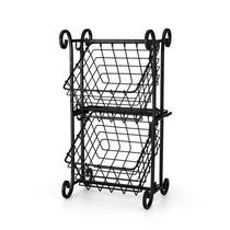 Cesta de armazenamento de frutas Gourmet Basics da Mikasa Flip 2-Tier