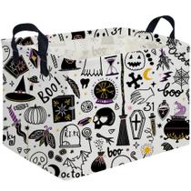 Cesta de armazenamento de Halloween FXOCSHE 38x25x23 cm à prova d'água