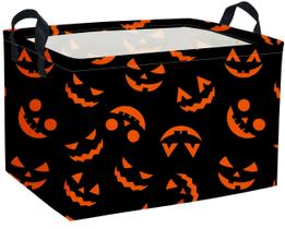 Cesta de armazenamento de lona Essme Halloween Kids Funny Face