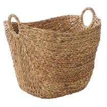 Cesta de armazenamento Deco 79 Seagrass feita à mão 50x45x48cm marrom Cesta de armazenamento Deco 79 Seagrass feita à mão 50x45x48cm marrom