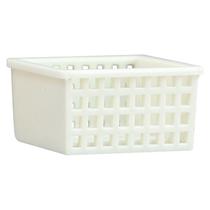 Cesta de armazenamento em miniatura em escala 1:12 Dollhouse White Plastic