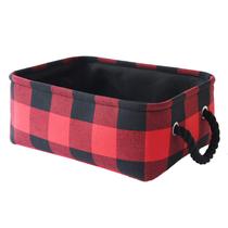 Cesta de armazenamento em Oough Retangular 35x27x12cm Buffalo Plaid Cesta de armazenamento em Oough Retangular 35x27x12cm Buffalo Plaid