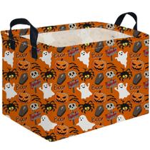 Cesta de armazenamento FXOCSHE Halloween Ghost Thriller para crianças Cesta de armazenamento FXOCSHE Halloween Ghost Thriller para crianças