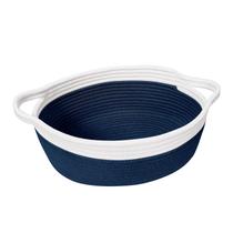 Cesta de armazenamento Goodpick Woven Cotton azul marinho 30x20x13cm