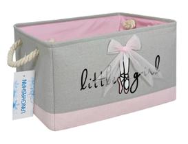 Cesta de armazenamento LANGYASHAN Retangular 40x28x22 cm de linho