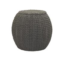 Cesta de armazenamento, mesa lateral, Household Essentials, cinza Cesta de armazenamento, mesa lateral, Household Essentials, cinza