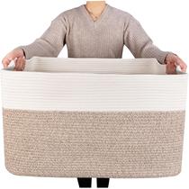 Cesta de Armazenamento MINTWOOD Extra Grande (56x43x30cm) - Design em Algodão Cesta de Armazenamento MINTWOOD Extra Grande (56x43x30cm) - Design em Algodão