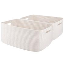 Cesta de armazenamento OIAHOMY Cotton Rope 45x33x20 cm, pacote com 2