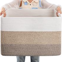 Cesta de Armazenamento OIAHOMY de Corda de Algodão - 108L - Amarelo Degradê