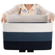 Cesta de Armazenamento OIAHOMY - Grande, Azul Degradê (56x43x30cm)