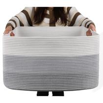 Cesta de Armazenamento OIAHOMY - Grande, Cinza Degradê (56x43x30cm)