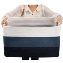 Cesta de armazenamento OIAHOMY Large Blanket Gradient Blue 56x43x30cm