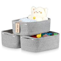 Cesta de armazenamento Ordn2Ordan 12,6 x 8,2 x 5 cm, pacote com 3 unidades, cinza Cesta de armazenamento Ordn2Ordan 12,6 x 8,2 x 5 cm, pacote com 3 unidades, cinza