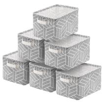 Cesta de armazenamento: organizador de tecido dobrável CROWNED 28x20x16 cm x6