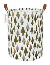 Cesta de armazenamento QUEENLALA Large Green Forest Polyester