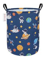 Cesta de armazenamento QUEENLALA Large Round Yellow Star Astronaut