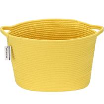 Cesta de armazenamento Sea Team, corda oval de algodão, tecida em amarelo Cesta de armazenamento Sea Team, corda oval de algodão, tecida em amarelo