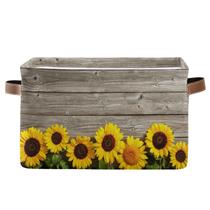 Cesta de armazenamento STAYTOP Autumn Sunflowers impermeável, 1 unidade