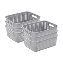 Cesta de armazenamento Sterilite Weave Plastic Short 15x12,25x5,25cm
