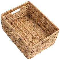 Cesta de armazenamento StorageWorks Wicker Water Hyacinth Large Cesta de armazenamento StorageWorks Wicker Water Hyacinth Large