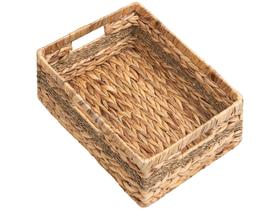 Cesta de armazenamento StorageWorks Wicker Water Hyacinth, pacote com 1 pacote