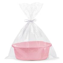 Cesta de armazenamento tecida Pro Goleem 30x20x13 cm rosa