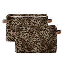 Cesta de Armazenamento Vintage com Estampa Animal - 2 Unidades - Ideal para Brinquedos, Roupas e Organização Cesta de Armazenamento Vintage com Estampa Animal - 2 Unidades - Ideal para Brinquedos, Roupas e Organização