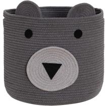 Cesta de armazenamento VK VKLIVING Cotton Rope Bear Animal 38x38cm Cesta de armazenamento VK VKLIVING Cotton Rope Bear Animal 38x38cm